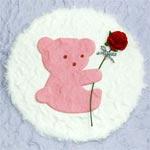 Pink Bear with Rose Topper
