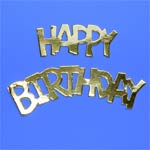 HAPPY BIRTHDAY in Gold Pack of 5