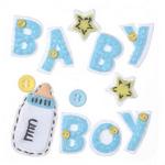 3D 'Baby Boy' Felt Stickers