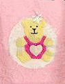 Bear with Heart Pink Topper Card