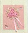 Flowers - Pretty Pink Rose Lace Bouquet Topper Card