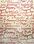 Christmas Greetings (Embossed Red) - Vellum Paper