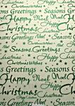 Christmas Greetings (Embossed Green) - Vellum Paper