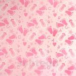 Baby Footprints & Bottles (Pink) - Vellum Paper