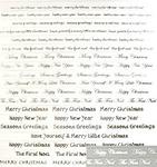 Metallic Christmas Greetings Strips Asssorted Fonts - Silver