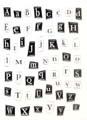 Crystal Square Alphabet Stickers Black & Clear