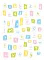 Crystal Square Alphabet Stickers - Pastel