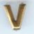 Brass Letter 'V' Nailhead