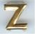 Brass Letter 'Z' Nailhead