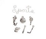 Wire Word 'Sport' and Charms