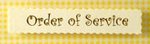 WEDDING - Banner - Order of Service Gold & Cream Pack of 25