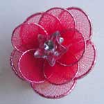 Red Nylon Decorative Flower