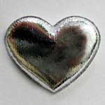Large Silver Puffy Hearts