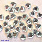 Clear Diamond Heart Embellishments