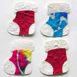 Multi-colour Die Cut Christmas Stockings